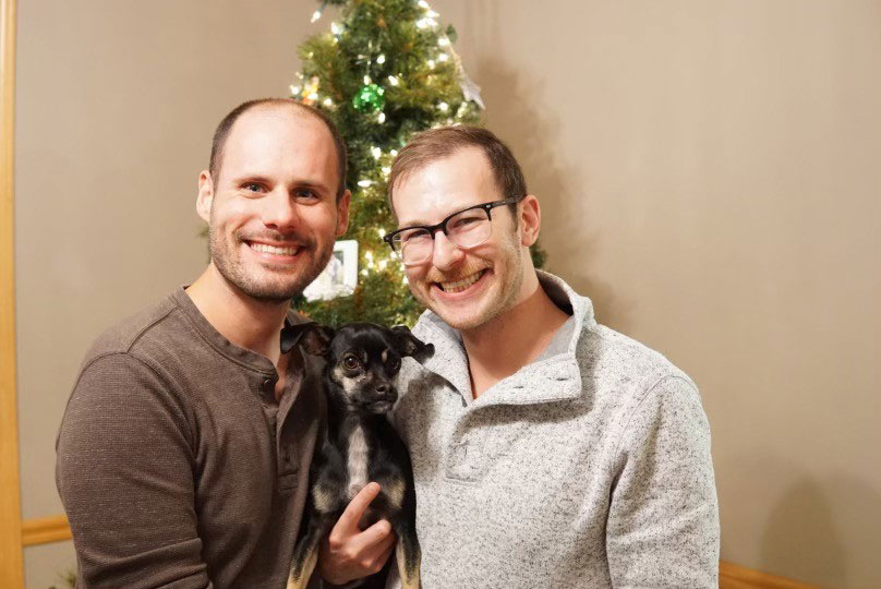 Matt and Casey with their dog