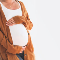 pregnant belly with sweater